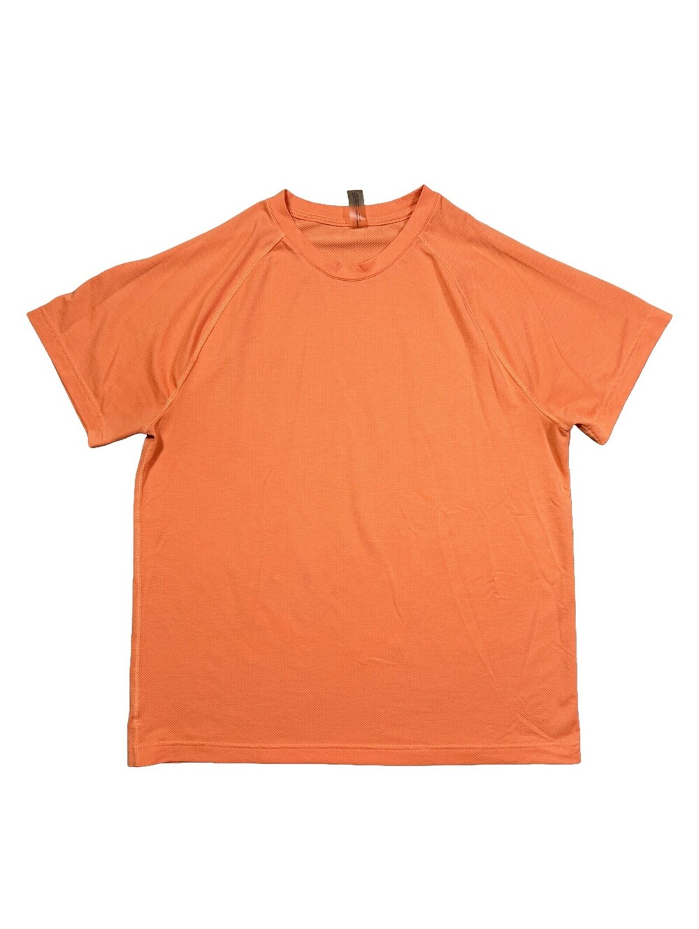 Outdoor Voices ThinkFast Mesh Shirt Men L Orange Short Sleeve Running Workout
